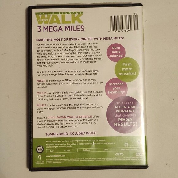 LESLIE SANSONE 3 MEGA MILES DVD Open Case No Band - Picture 2 of 5